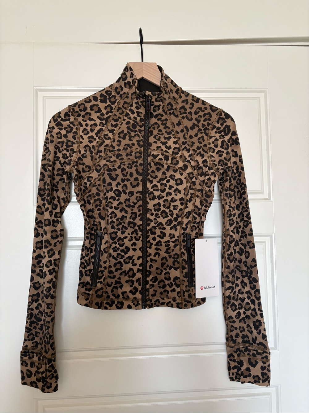 Lululemon Define Cropped Jacket Nulu Leopard Print